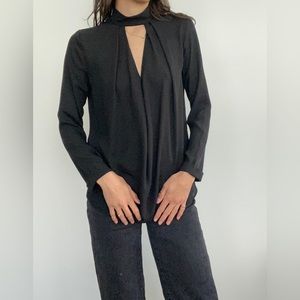 TopShop Black Chiffon Blouse